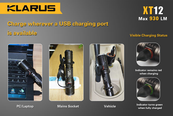 KLARUS XT12 930 lumenov + akumulátor zdarma 3