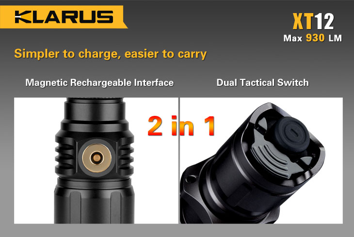 KLARUS XT12 930 lumenov + akumulátor zdarma 6