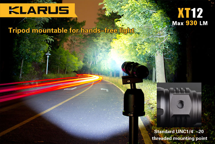 KLARUS XT12 930 lumenov + akumulátor zdarma 9