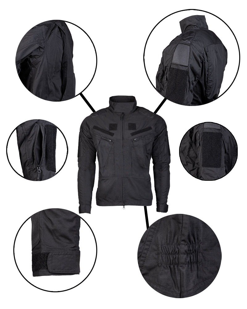 Mil-Tec Bunda Combat Jacket Chimera - čierna, veľ. XL 2