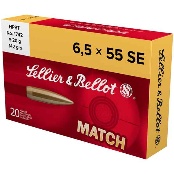 6,5x55 SE S&amp;B HPBT MATCH 142gr/9,2g 2