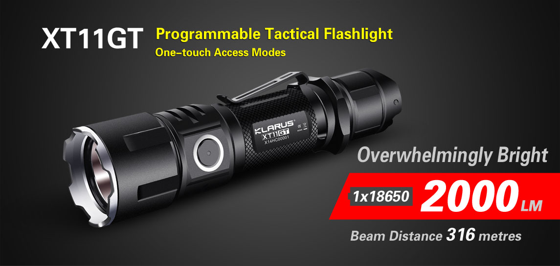 KLARUS XT11GT 2000 Lumenov + BATÉRIA ZDARMA