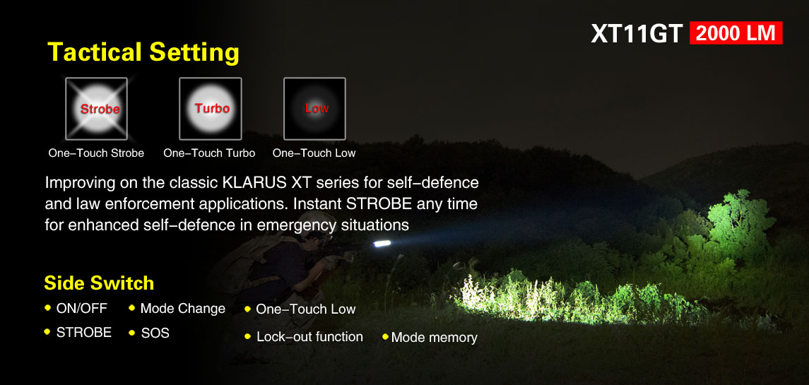 KLARUS XT11GT 2000 Lumenov + BATÉRIA ZDARMA 8
