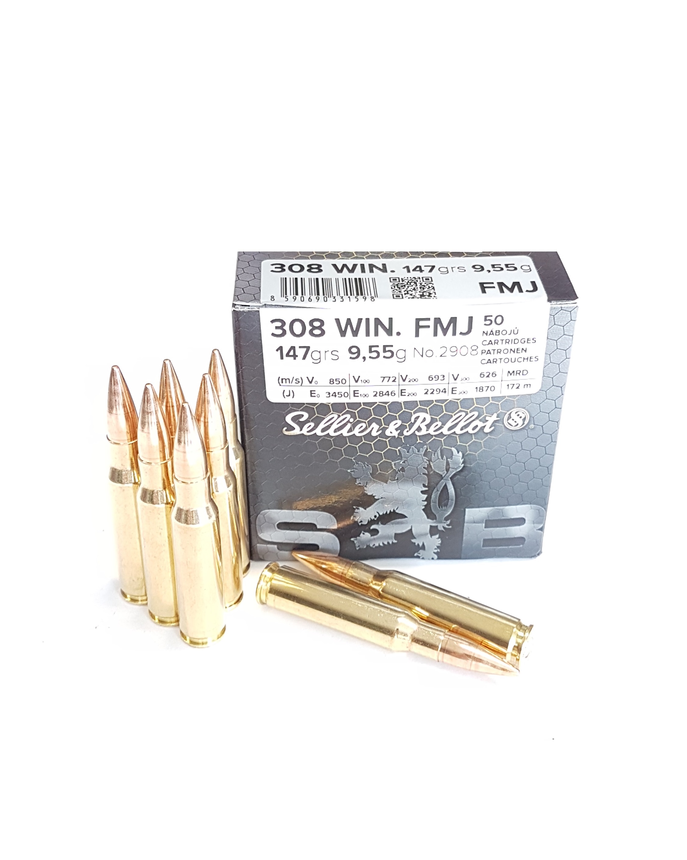 .308 Win. S&amp;B FMJ 147gr/9,55g