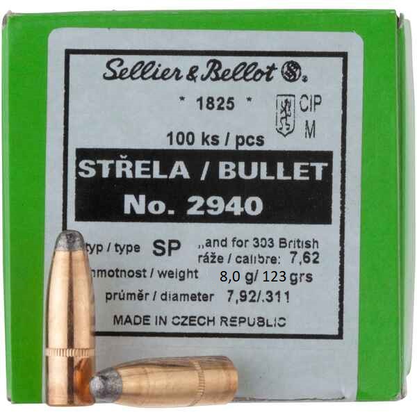 Strela S&amp;B .311 (7,62mm) SP 123grn/8g