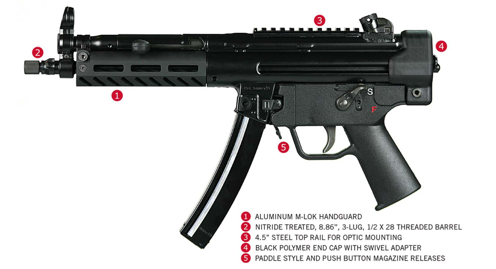9 CT PTR 601 kal. 9x19mm 5