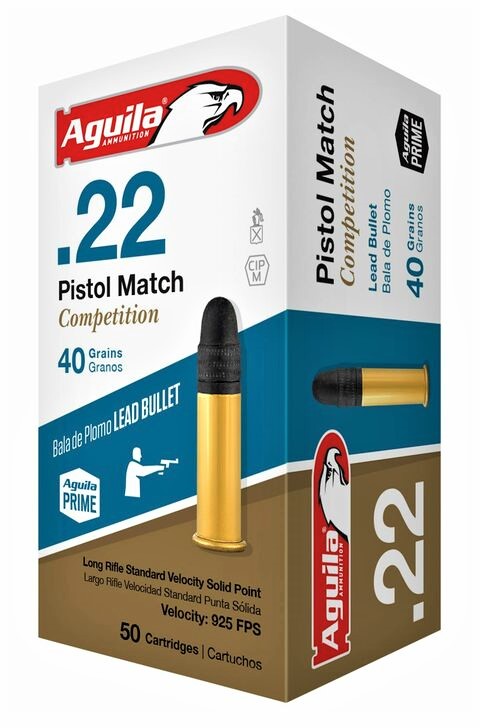 .22LR Aguila Match Pistol 40gr