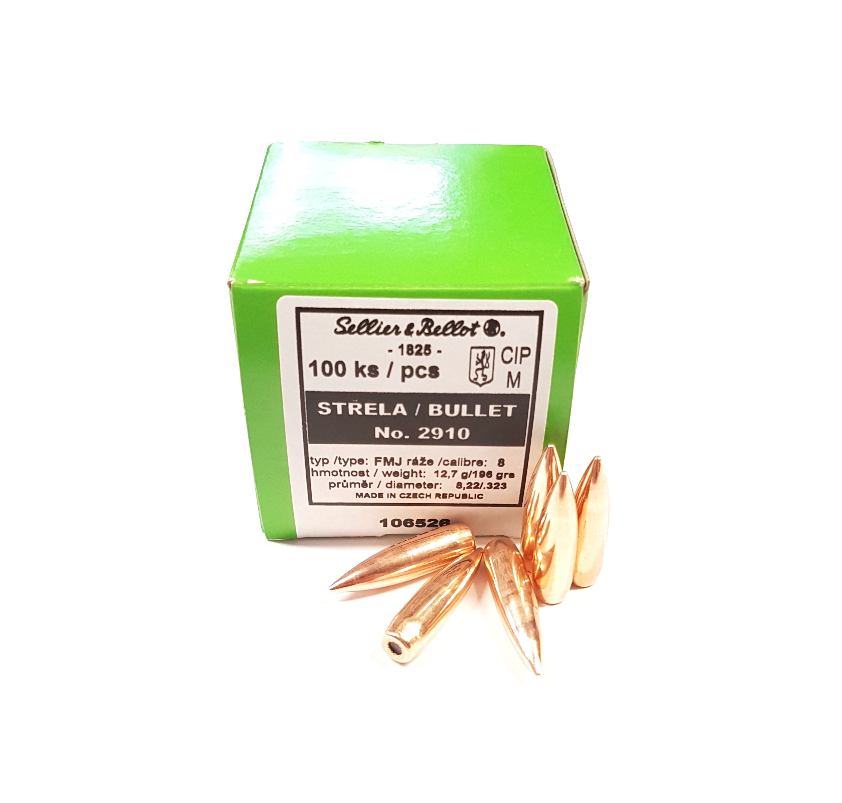 Strela S&amp;B 8mmS .323 FMJ 12,7g/196grn