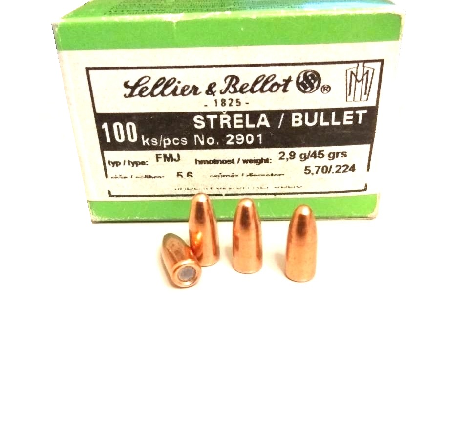 Strela S&amp;B .224 FMJ 2,9g/45grn