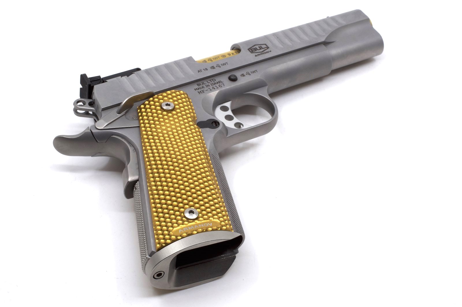 Armanov 1911 SpidErgo Pistol Grips Medium - zlaté 2