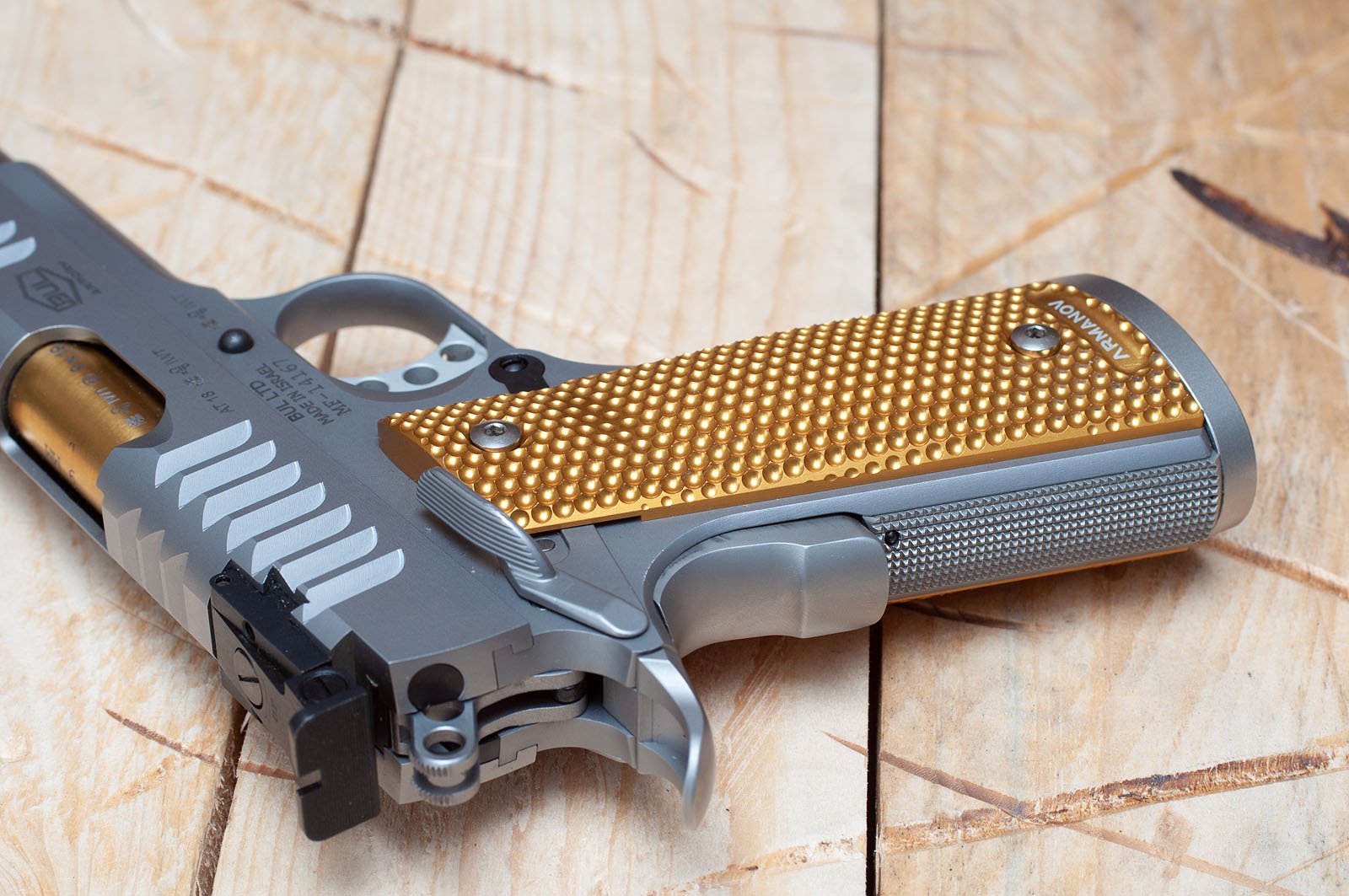 Armanov 1911 SpidErgo Pistol Grips Medium - zlaté 4