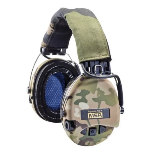 MSA Sordin Supreme Pro-X FULL CAMO s LED a gélovými náušníkmi