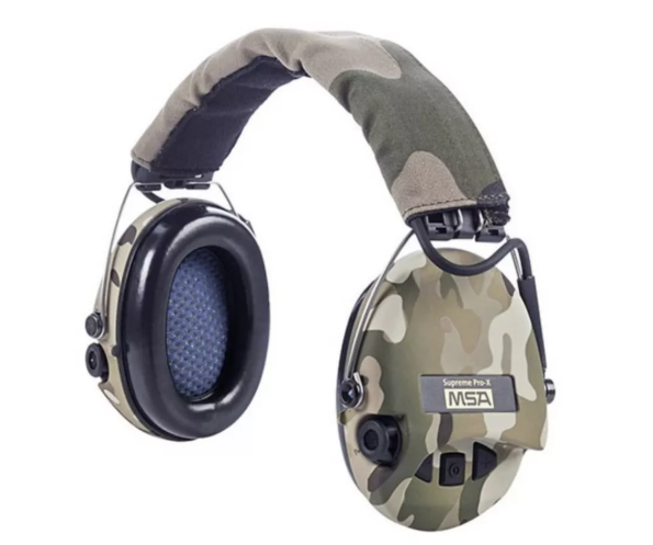 MSA Sordin Supreme Pro-X FULL CAMO s LED a gélovými náušníkmi 3