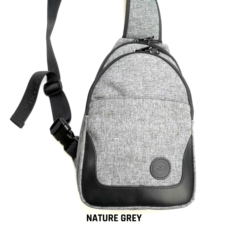 Praktická taška pre skryté nosenie cez hruď - nature šedá 4