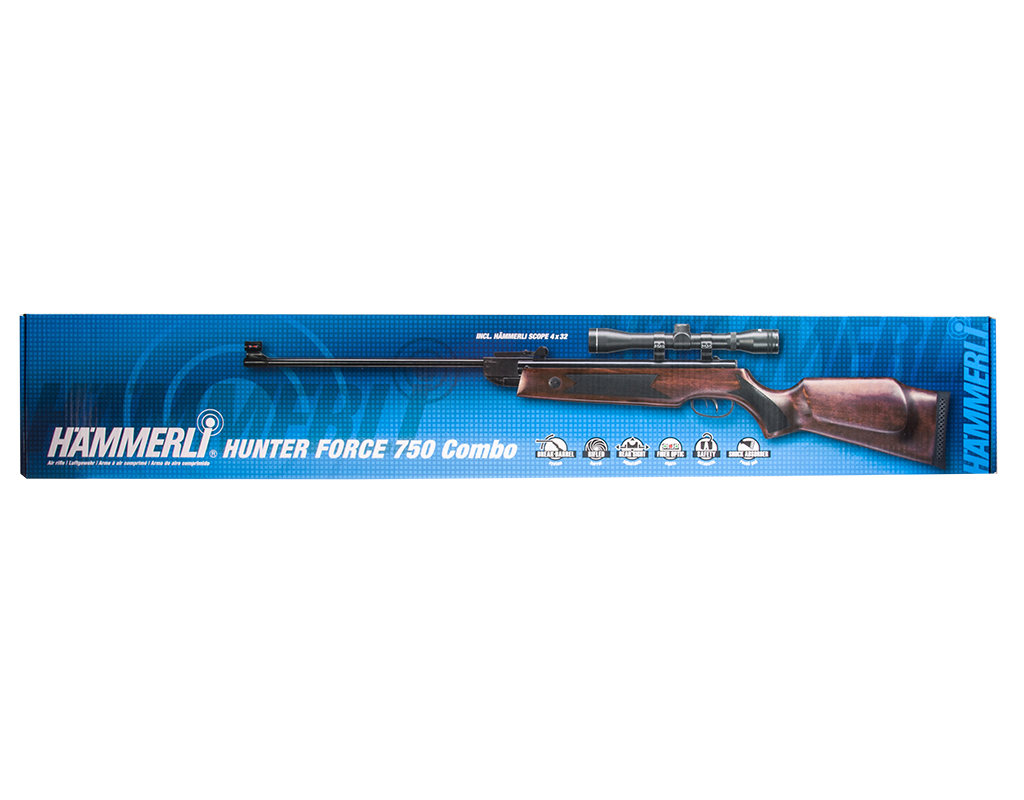 Vzduchovka Hämmerli Hunter Force 750 Combo, kal. 4,5mm s puškohľadom 4x32 5