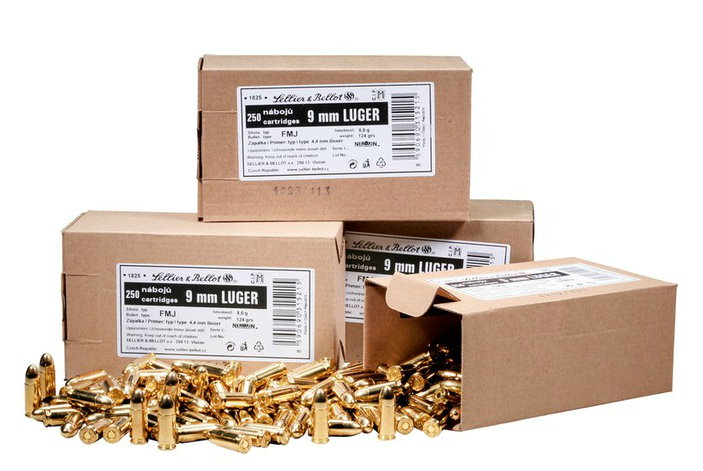9mm Luger S&amp;B FMJ 115gr/7,5g (250ks)