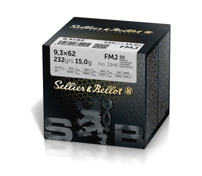 9,3x62 S&amp;B FMJ 232gr/15g