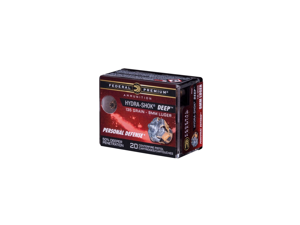 9mm Luger Federal Hydra-Shok JHP 135gr