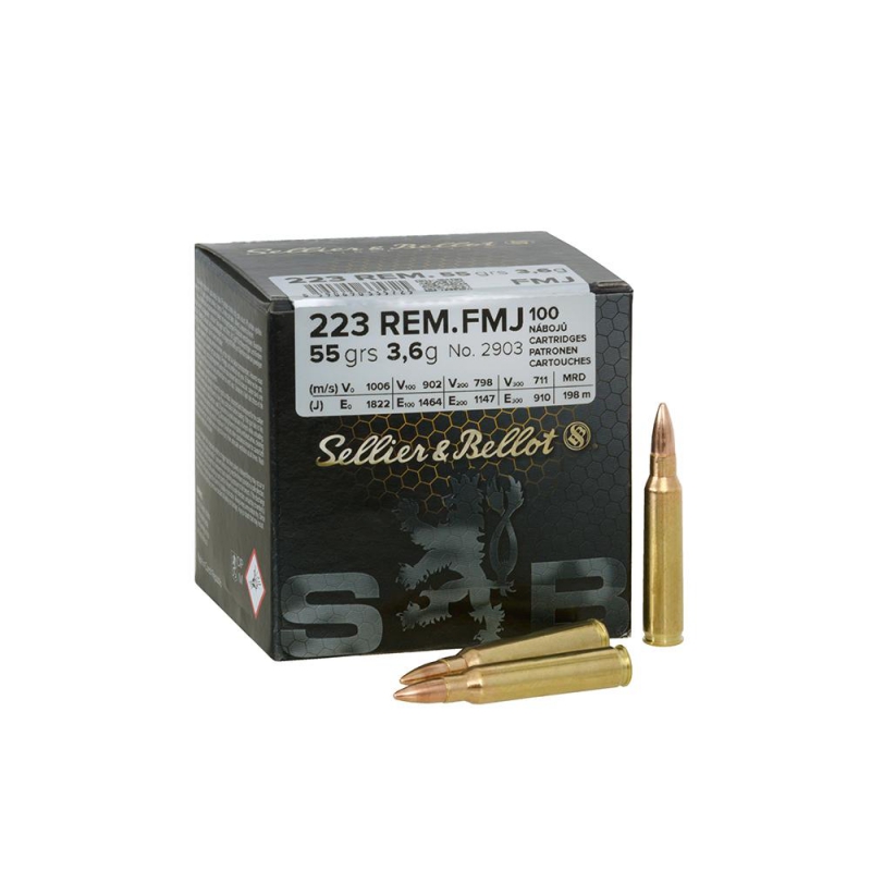 .223 Rem. S&amp;B FMJ 55gr/3,6g (100ks)