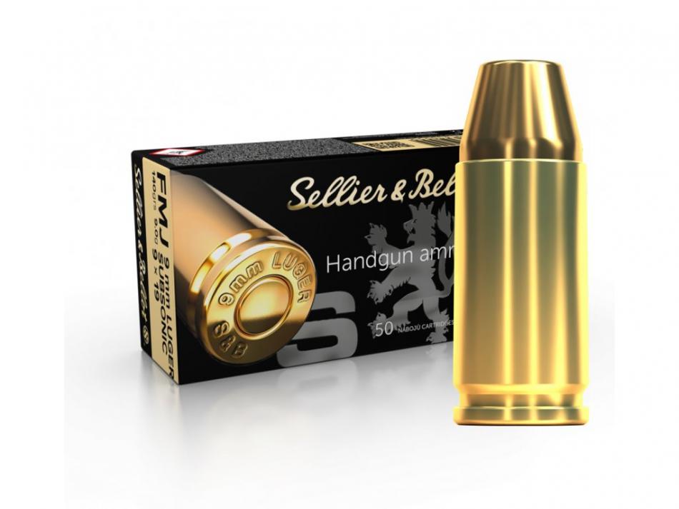 9mm Luger S&amp;B FMJ Subsonic 140gr/9g