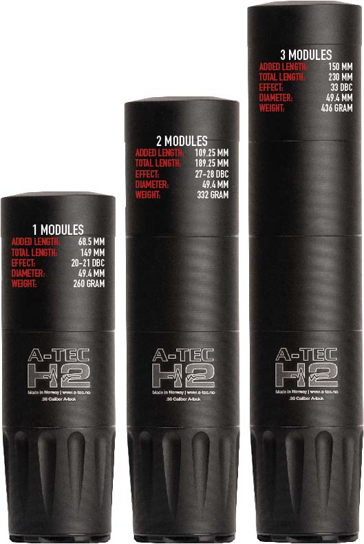 A-TEC Tlmič H2 3 modulový, kal. 7,62mm 2