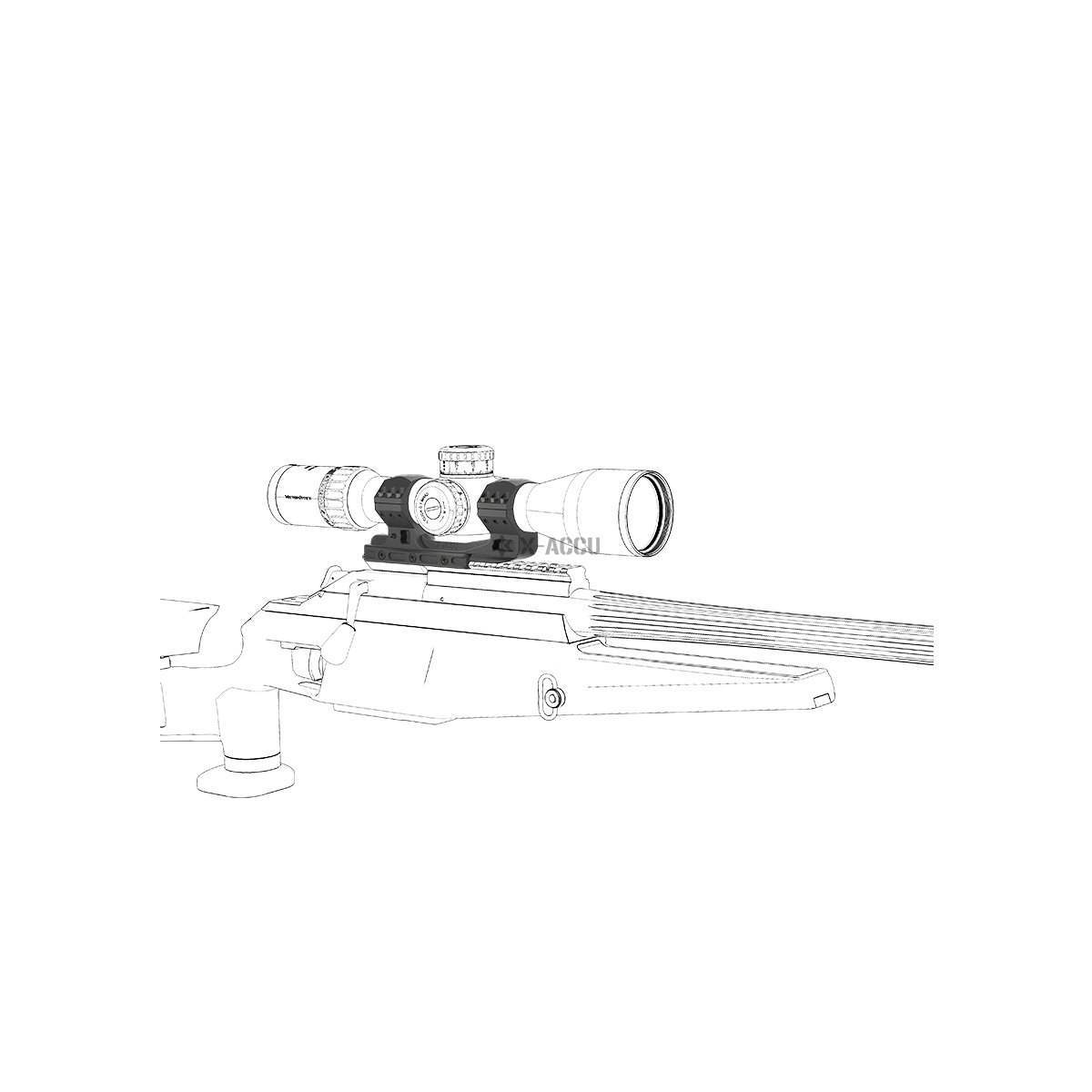 Vector X-ACCU montáž 34mm 0MOA 2