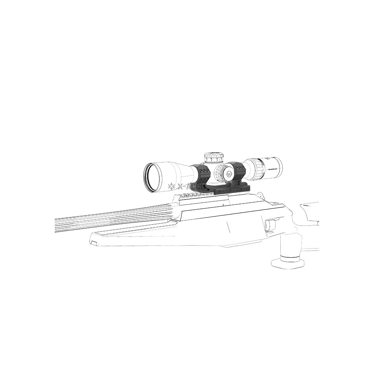 Vector X-ACCU montáž 34mm 0MOA 3