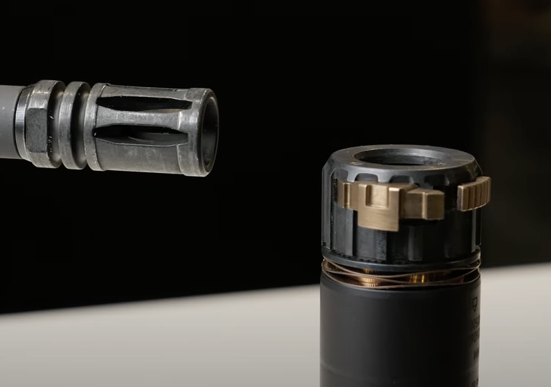 Acheron Tlmič ACS E1 Birdcage QD 5,56mm HexaLug čierny 4