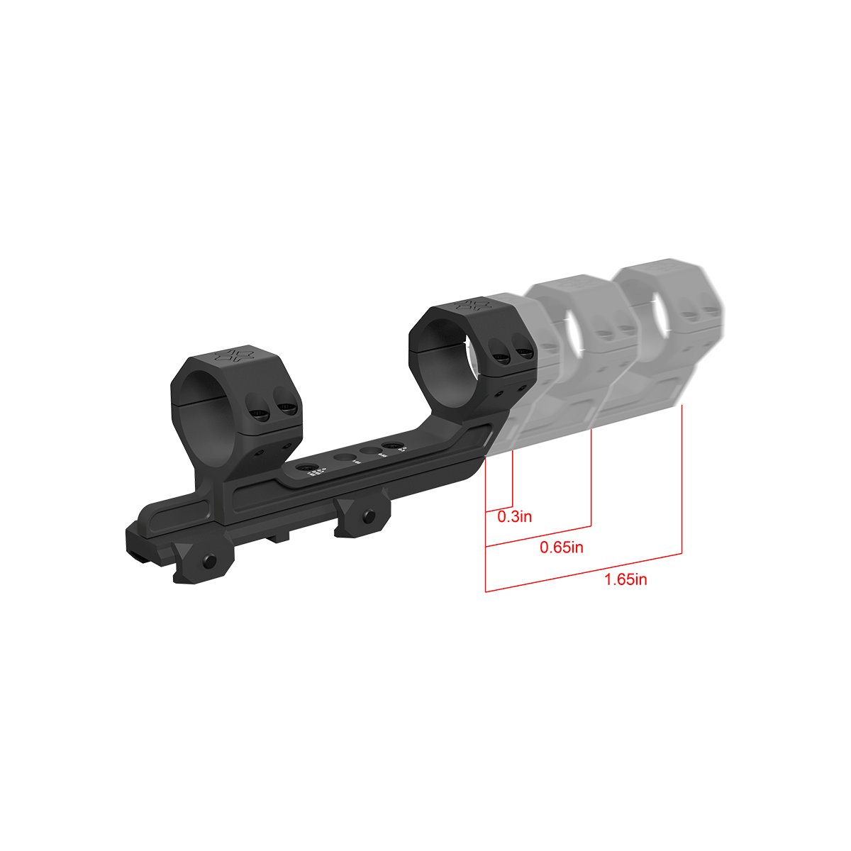 Vector 30mm jednodielna montáž X-Accu AR nastaviteľná 2
