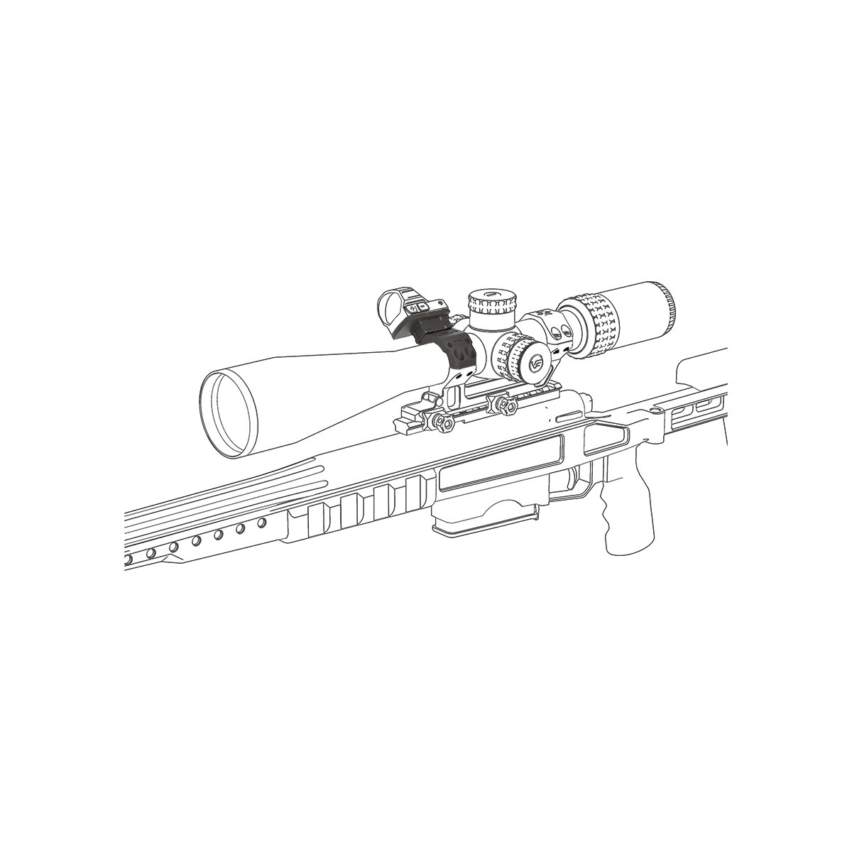 Vector X-ACCU montážny kit pre 30mm pre 4 dierové krúžky 8