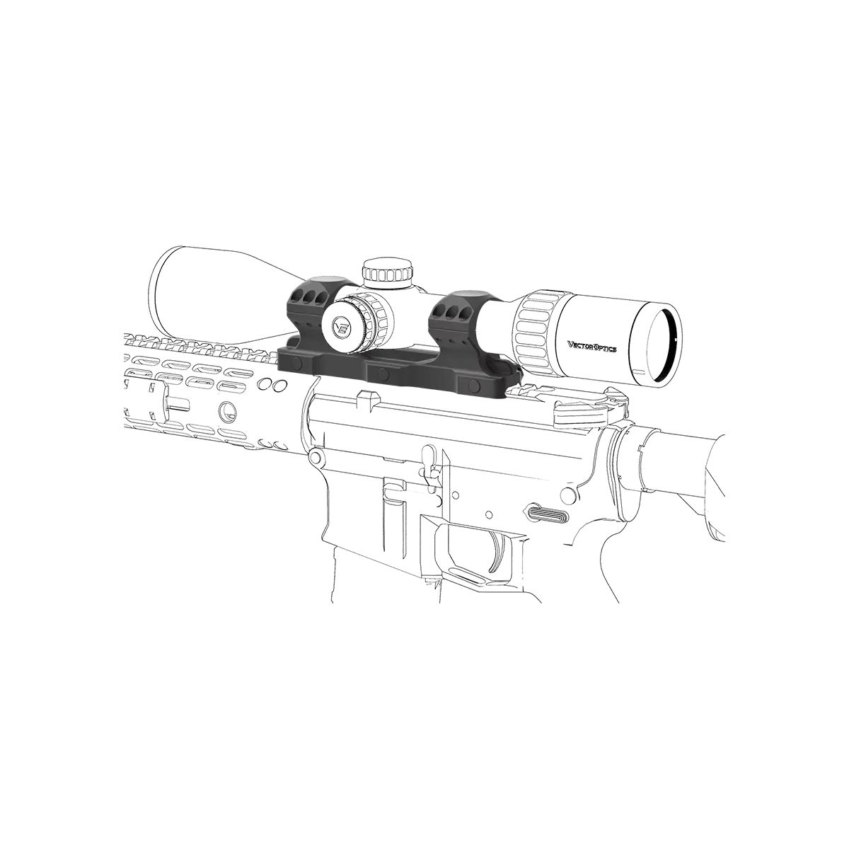 Vector X-ACCU montáž 30mm 0MOA 2