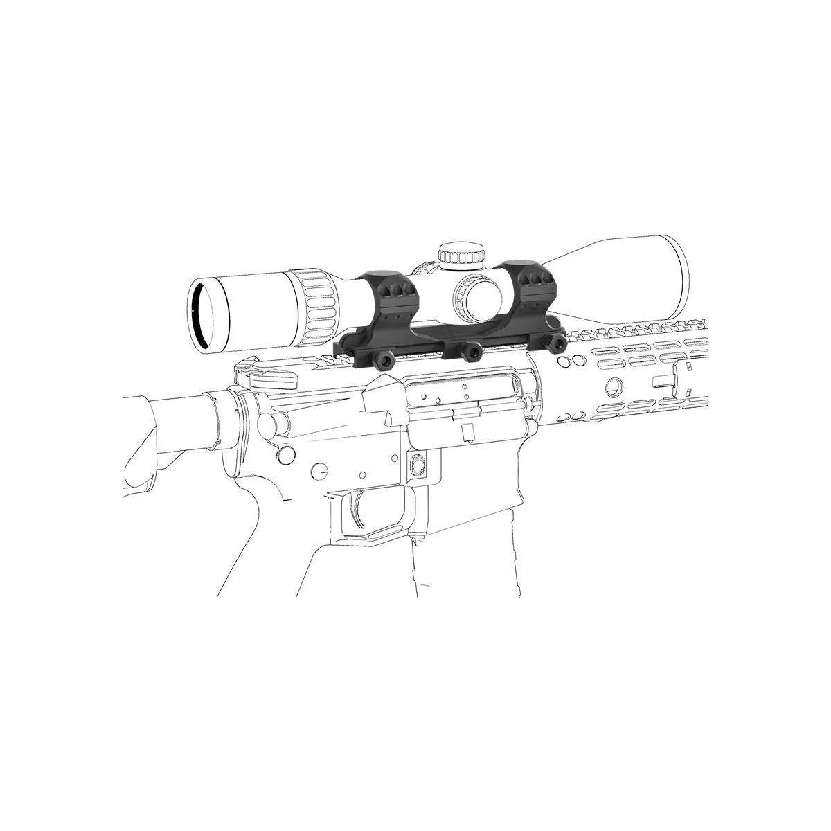 Vector X-ACCU montáž 30mm 0MOA 3