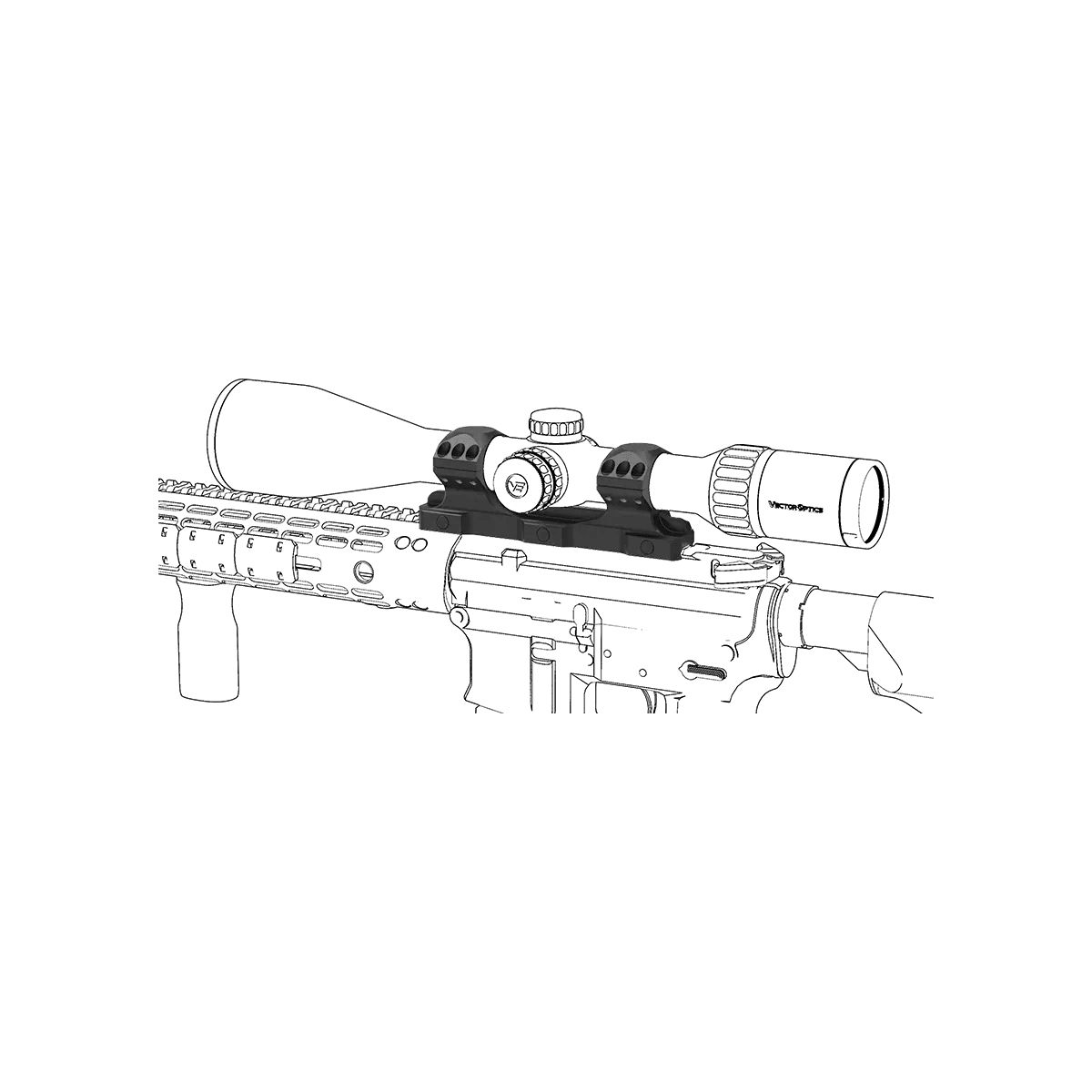 Vector X-ACCU montáž 30mm 20MOA 2