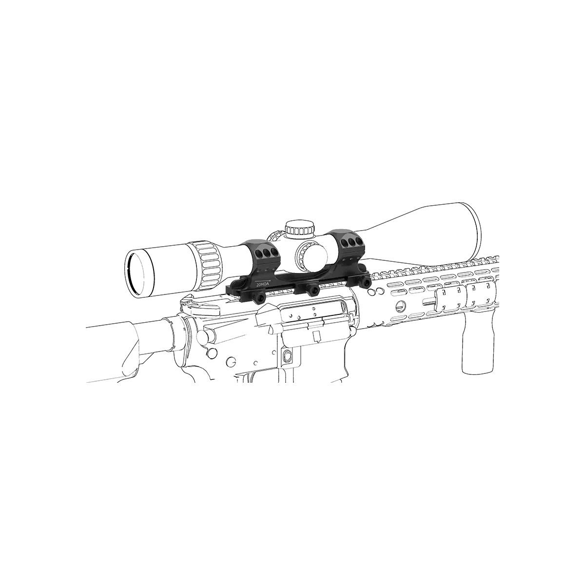Vector X-ACCU montáž 30mm 20MOA 3