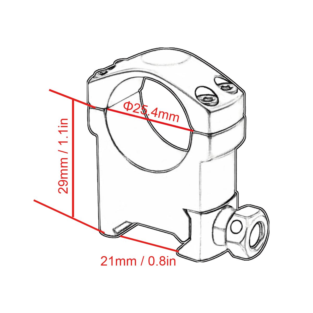 Vector 25,4mm krúžky 1" vysoké 3