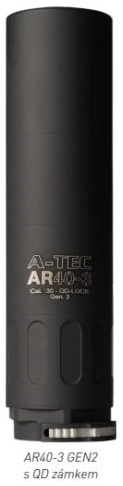 A-TEC Tlmič AR 40-3 GEN2, Cerakote kal. do .30" (7,62mm), na A-Flow Birdcage QD Lock