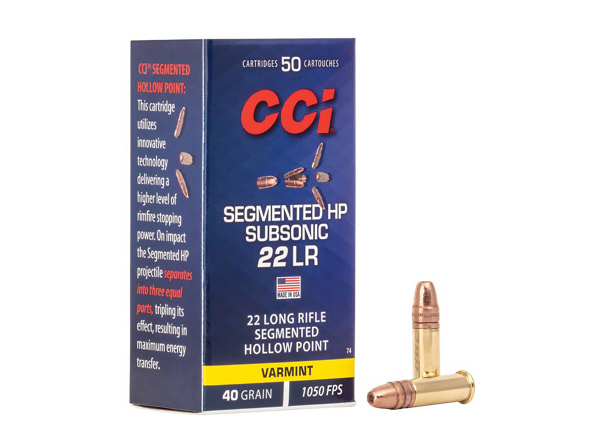 .22 LR CCI Segmented HP Subsonic 40grn/2,59g