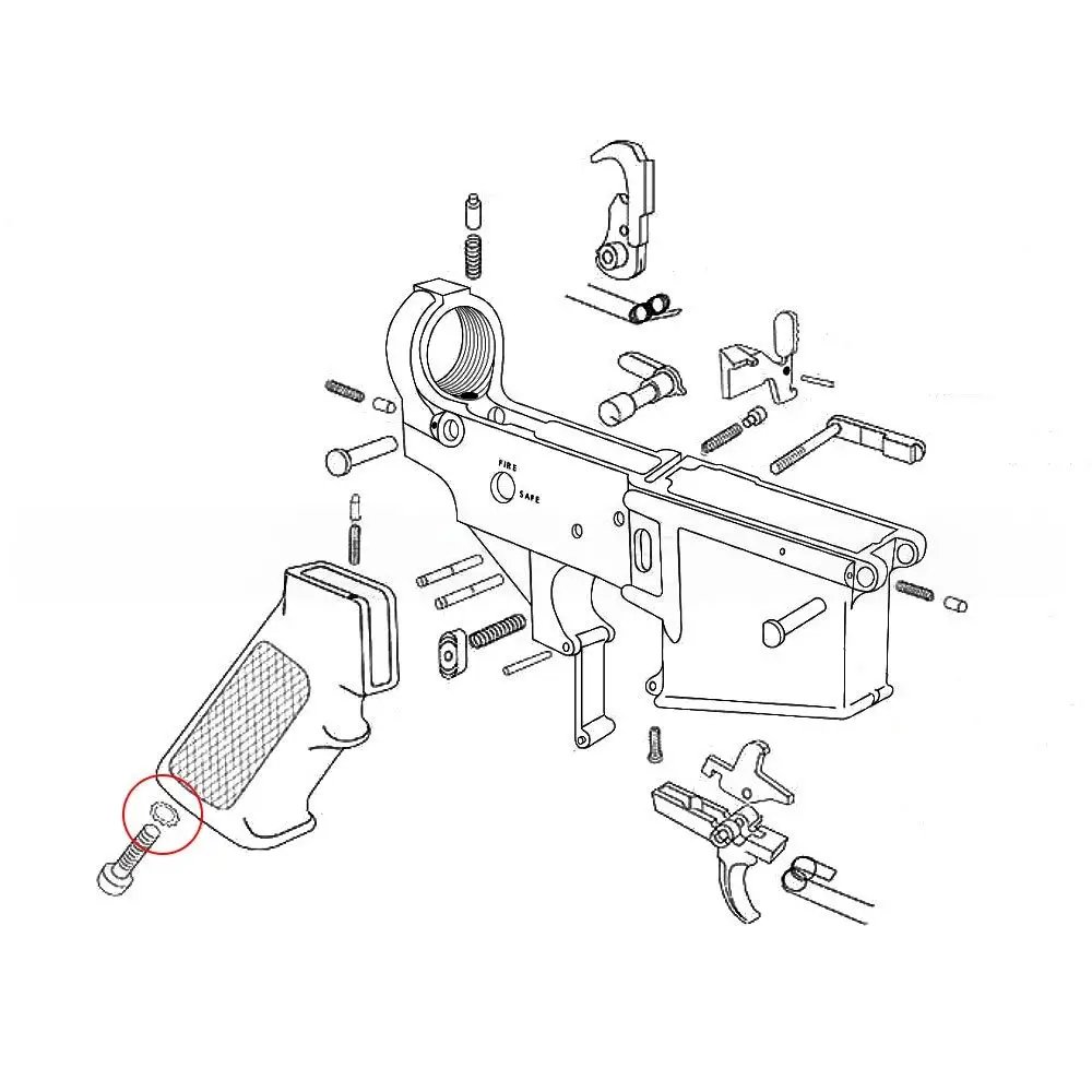 Eemann Tech podložka skrutky pre rukoväť AR-15 2