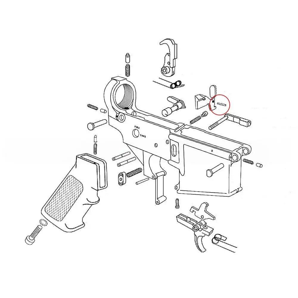Eemann Tech kolík záchytu záveru pre AR-15 2