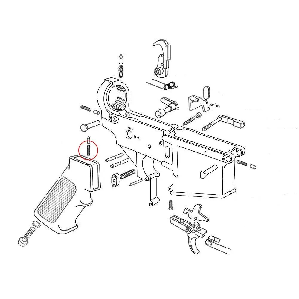 Eemann Tech Selector Detent Spring pre AR-15 2