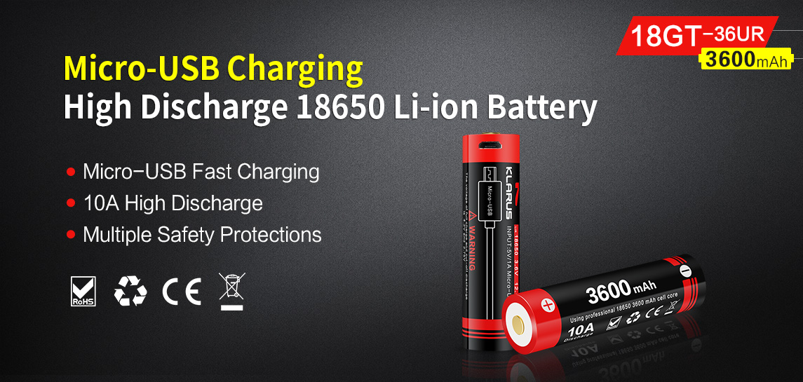KLARUS akumulátor 18650 3600mah