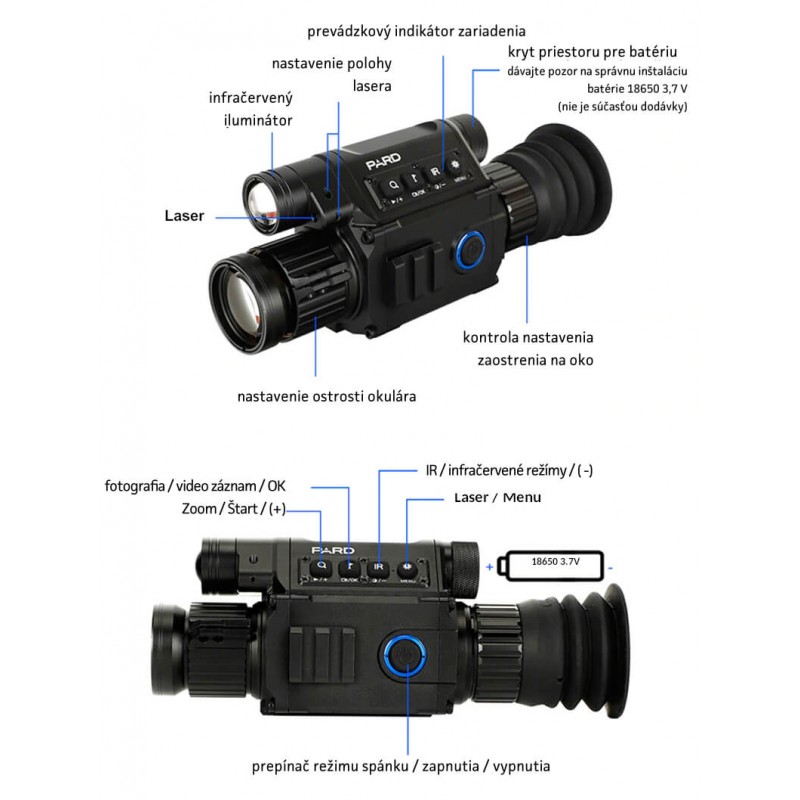 Nočné videnie Pard NV 008+ (zameriavač a monokulár) MODEL 2020 16