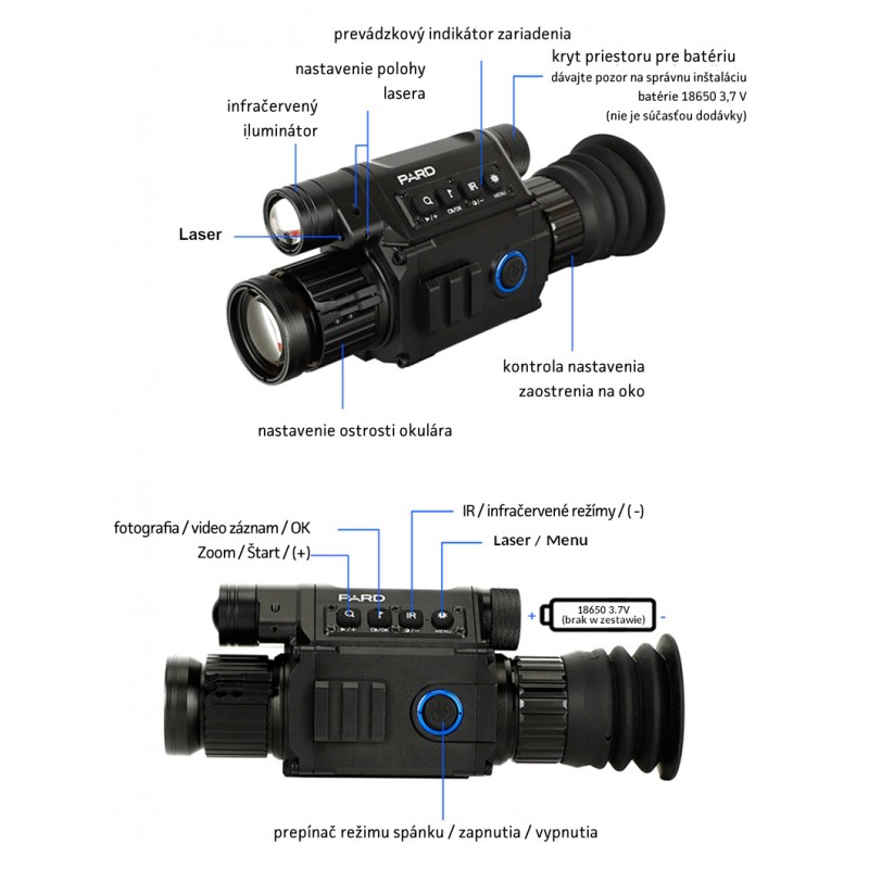 Nočné videnie Pard NV 008+ (zameriavač a monokulár) MODEL 2020 3