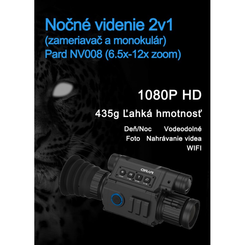 Nočné videnie Pard NV 008+ (zameriavač a monokulár) MODEL 2020 9