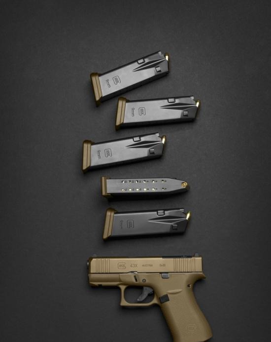 GLOCK 43X Gen5 MOS-K FS Coyote, kal. 9×19 mm 2