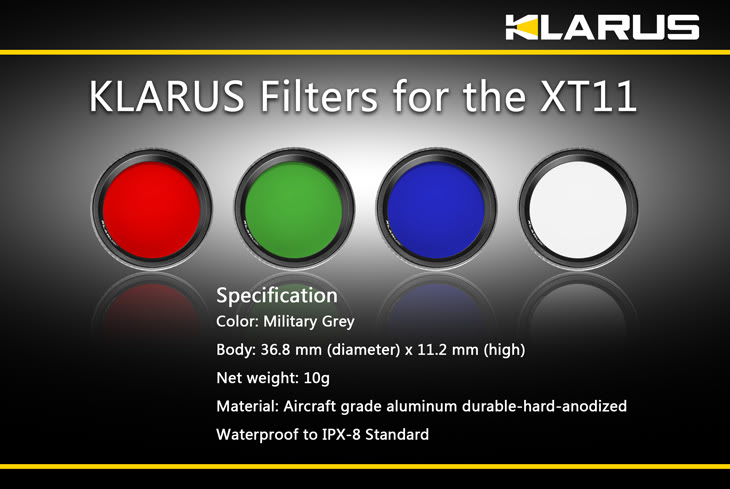 KLARUS Filter XT11 - červený 2