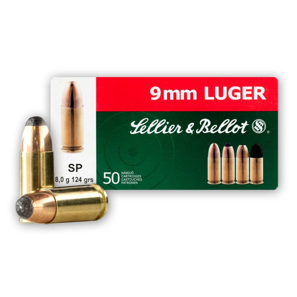 9mm Luger S&amp;B SP 124gr/8g
