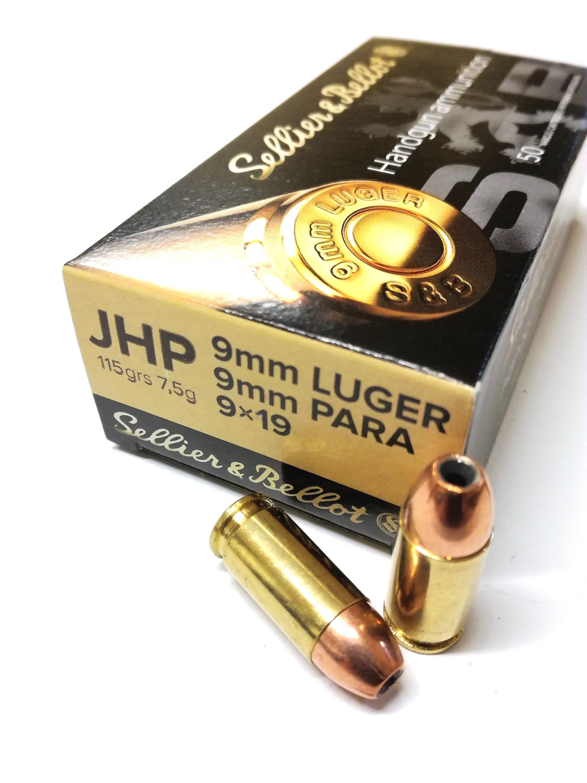 9mm Luger S&amp;B JHP 115gr/7,5g