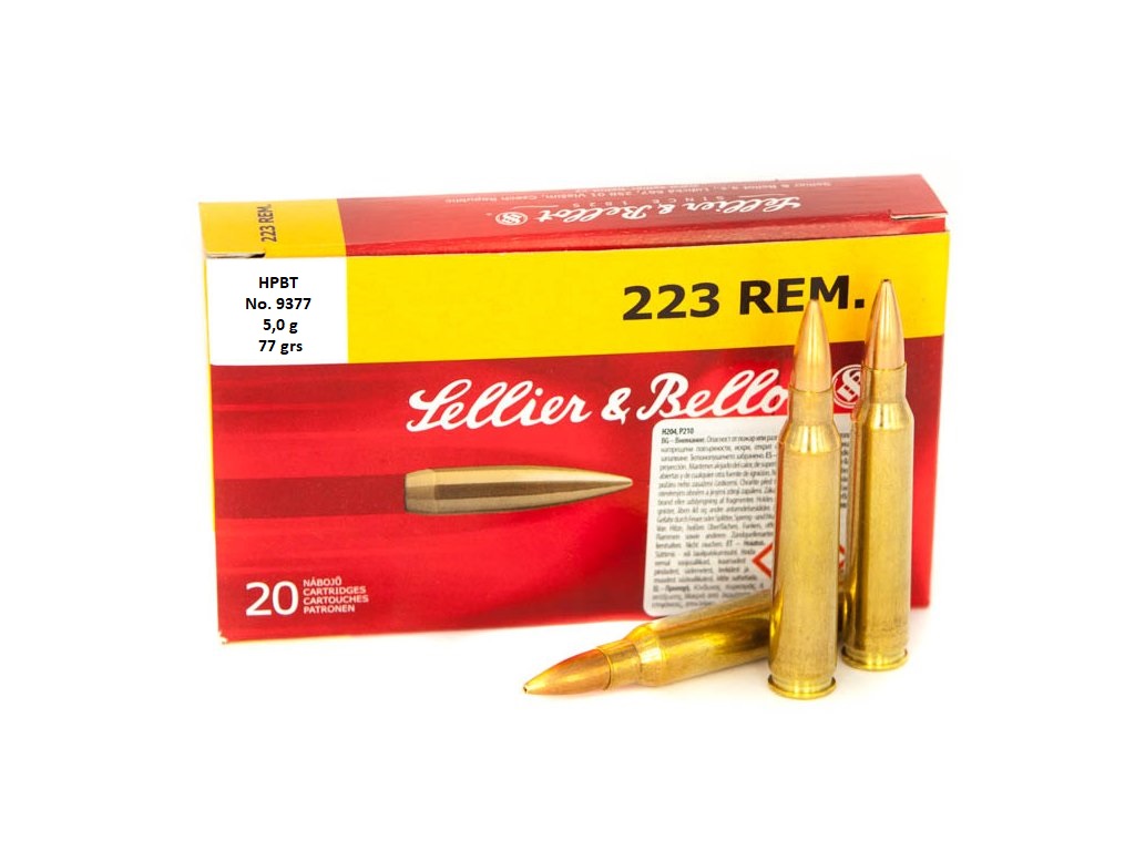 .223 Rem. S&amp;B HPBT 77gr/5g